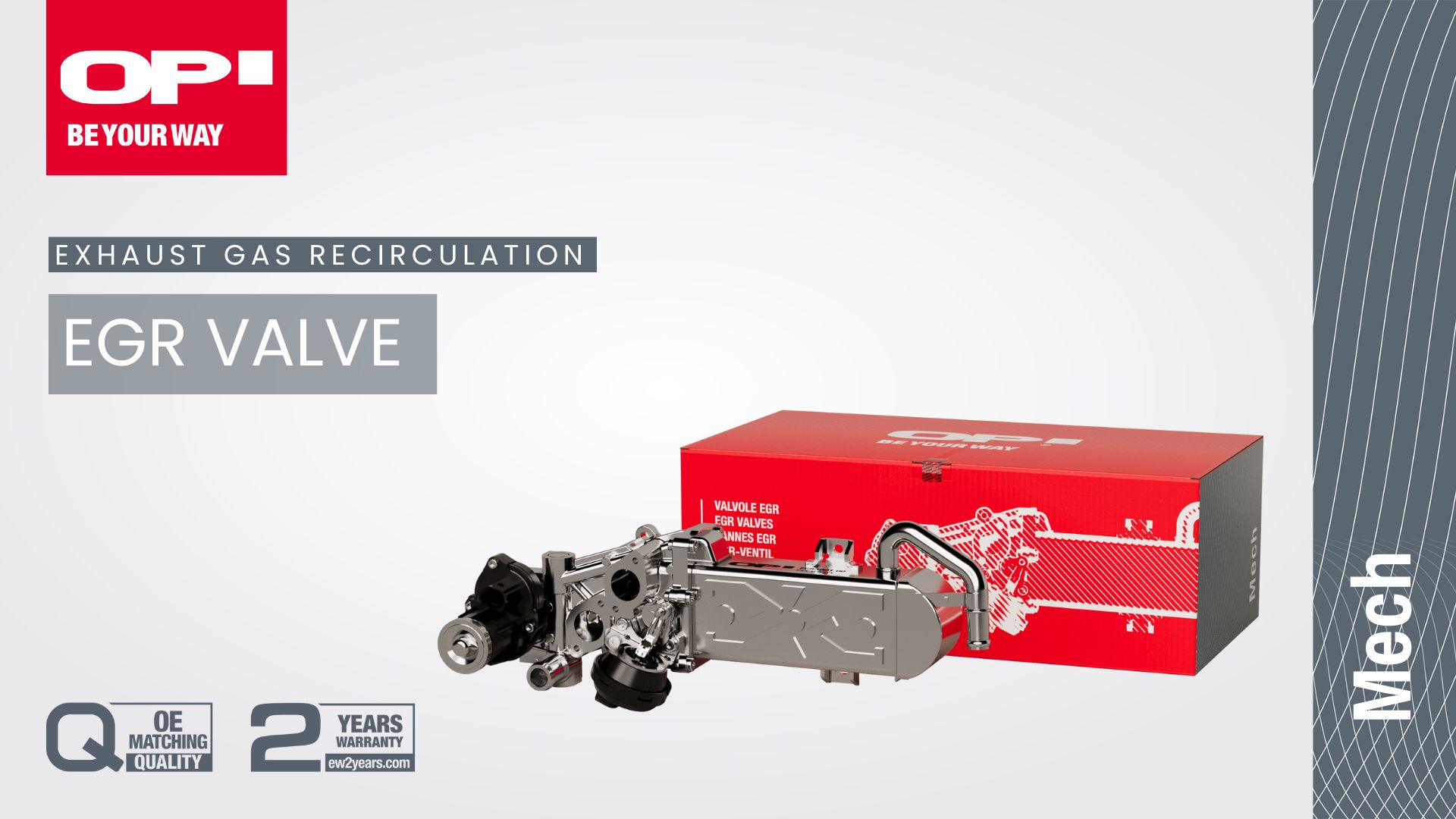 OP introduces the new product line "Exhaust Gas Recirculation System" featuring a range of EGR Valves 